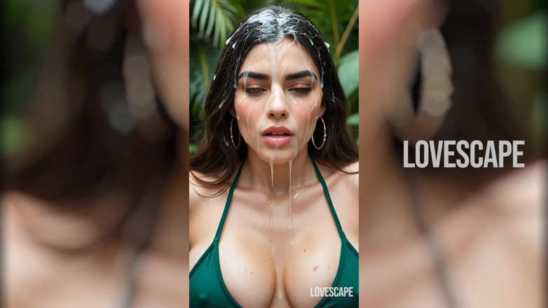 Lovescape: Irish Babe Takes Two Down Her Gullet (ai Gen)
