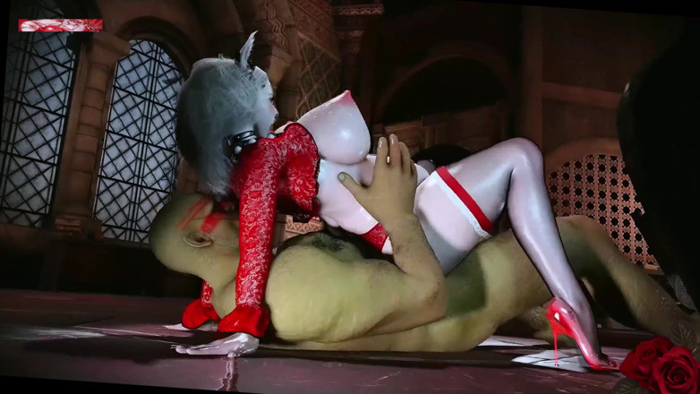 X Hentai: Awek 3D Glow: Temptress bertetek besar dilepasi - hentai animasi 3d