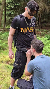 I Throat-fucked My Gay Slut and Railed Him Bareback in the Woods Till My Cock Shot a Cum Load.
