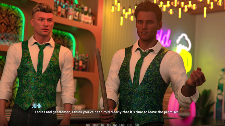 3D Cartoon Porn: Dominos Beach 8: John's flirterige date-voorstel aan Fiona