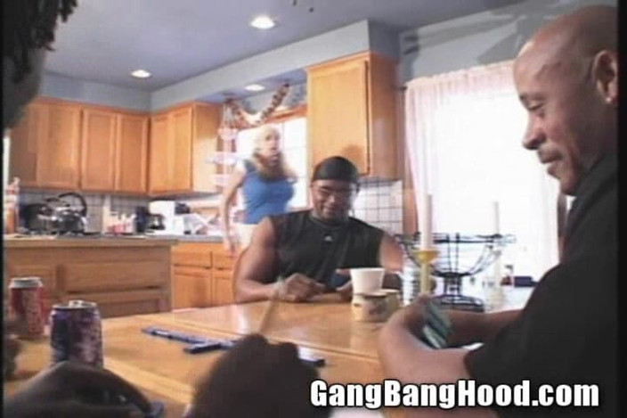 Gang Bang Hood: Blonde Anal Black Dick Banged BBC Blasted Britney Bitch!