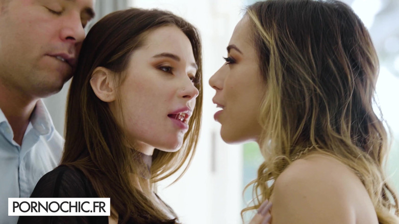 Dorcel Club: Liya Silver y Anastasia Brokelyn muestran a un hombre afortunado...