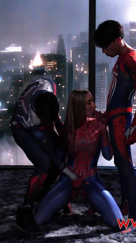 Menina aranha por super-heróis Lula