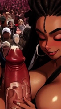 Une fille gothique dans une fosse à mosh