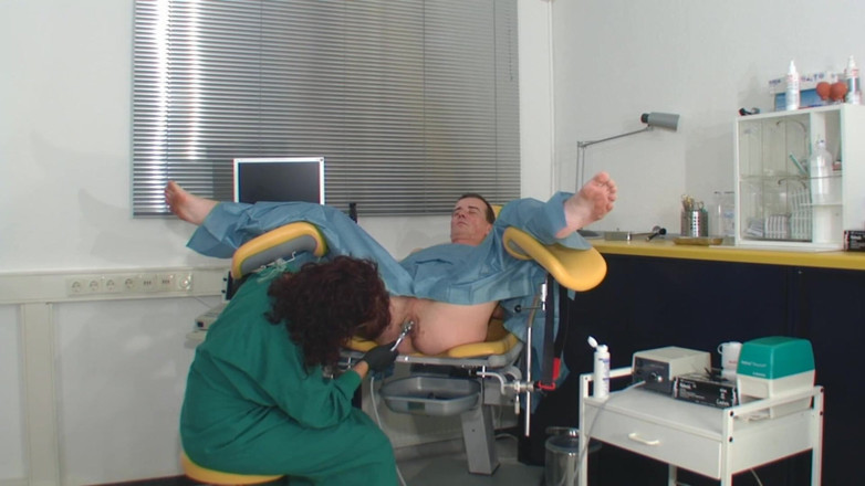 Rubber & Clinic Studio - 1ATOYS: Kinky anal exam with ultrasound