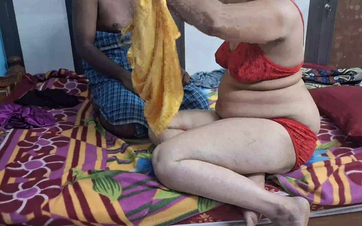 Sexy Sindu: Vacker Sindu sex i en ny gul Boabydollklänning