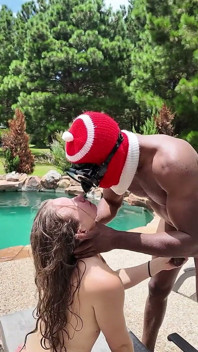 MILF & BBC Poolside Fuck Sloppy Head, Anal, & Splash Finish