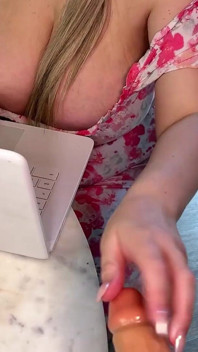 BBW Blonde Cumshot