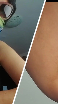 Amadora esposa com dedos na buceta - orgasmo com gemidos Latina rabuda, peitões