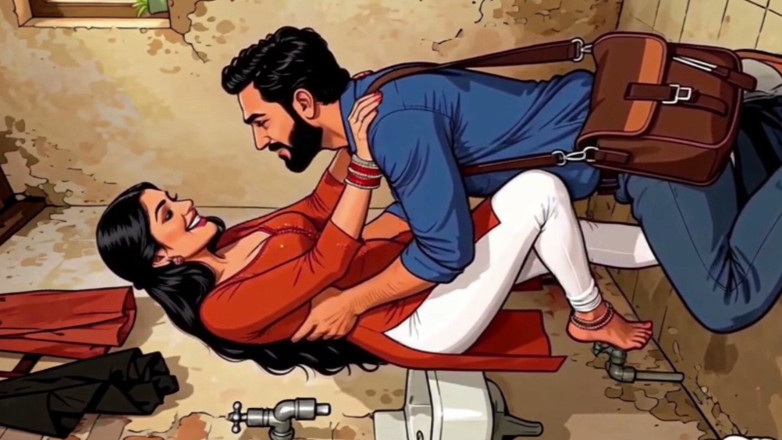Aipornhub: Indianka tajny seks z hydraulikiem łazienka Cartoon Ai