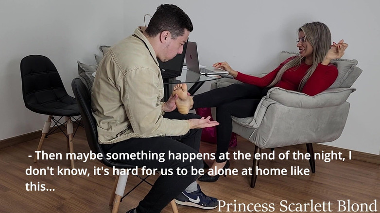 Queen Lytta ballbusting and cum lick: Prenses scarlett sarışın - seksi ofis kadın işçisi domine ediyor ve...