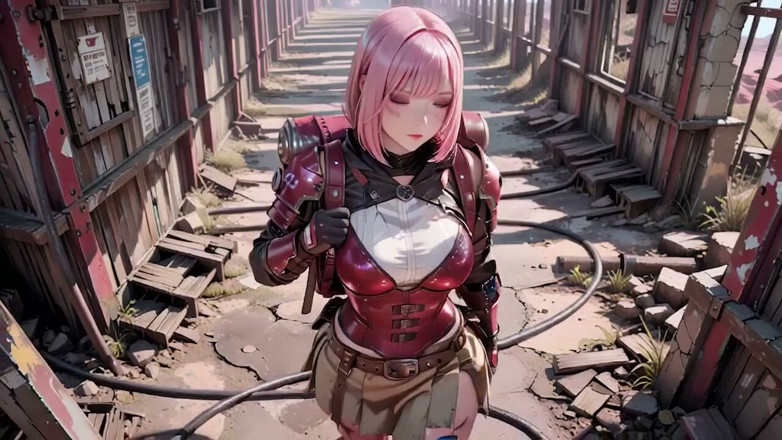 Seraphina Vale: นักรบเมชผมสีชมพู! สาวงามเย็นของดินแดนรกร้าง