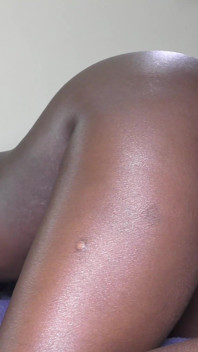 Right Ebony Teen Fucked and Creampied on the Couch