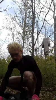 Sissy Whiteboi Jes Public Park Dildo