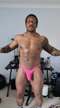 Just Flexing for You Coach in the Thong You Asked for.