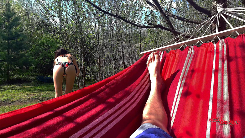 NicoleAndAlex: My Step-brother Spies on Me and Jerks off on My...