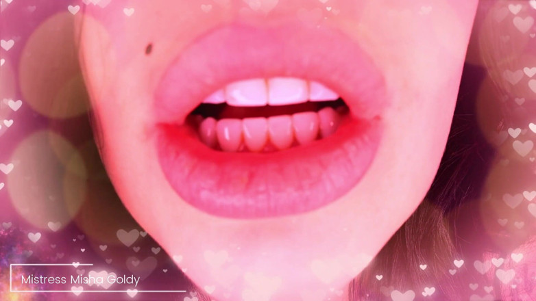 Goddess Misha Goldy: Adore mes lèvres en cristal ! JOI