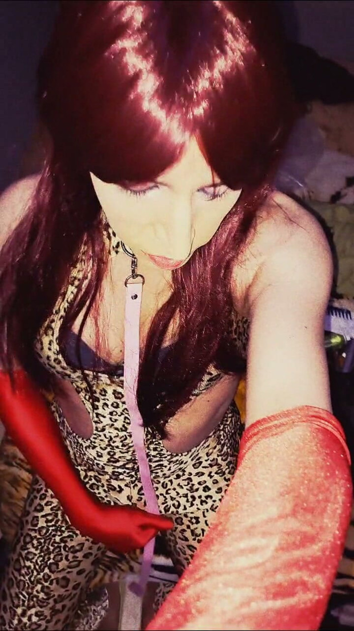 Tammy sissy slave: Doccia dorata per shemale nell'armadio