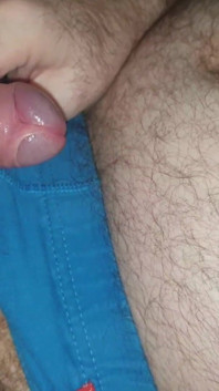 Stepdaddy Wanks in Blue Undies