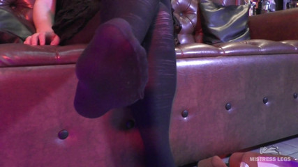 Mistress Legs: Mistress legs in black opaque pantyhose - full version