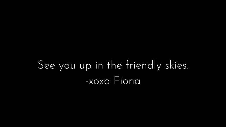 Flight Attendant Fiona: Fa Fiona si prepara a volare e divertimento per stasera