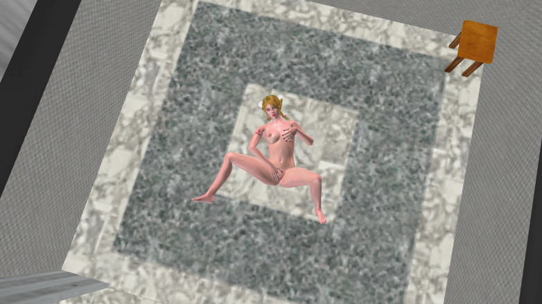 RenderLust: Śliczna blond dziewczyna Palce cipki i masturbuje się ogórkiem 3D Cartoon...