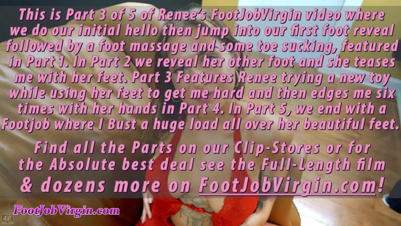 FootJobVirgin: Part 3 of 5 sexy Latina foot worship female masturbation and cock...