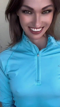 No Bra Super Cold Hard Nipples in Workout Gear
