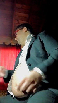 Fat Gainer in a Slightly Tight Suit