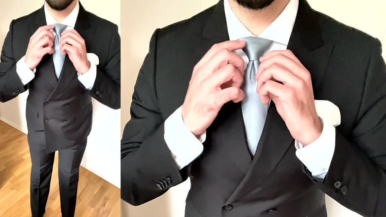 Master Shiny Shoes: L'uomo in giacca e cravatta si masturba con le scarpe...