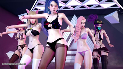 3D-Hentai Games: [MMD] STAYC - RAN2U Ahri Akali Kaisa Evelynn Seraphine hot striptease...