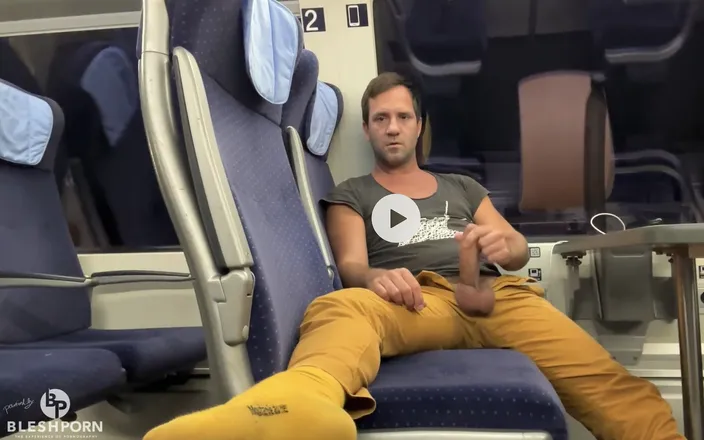 bleshporn: Tim Blesh Train Ride with Cumshot