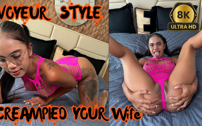 AsianSexVR: Вуайерист стиль наполнил сливками твою жену