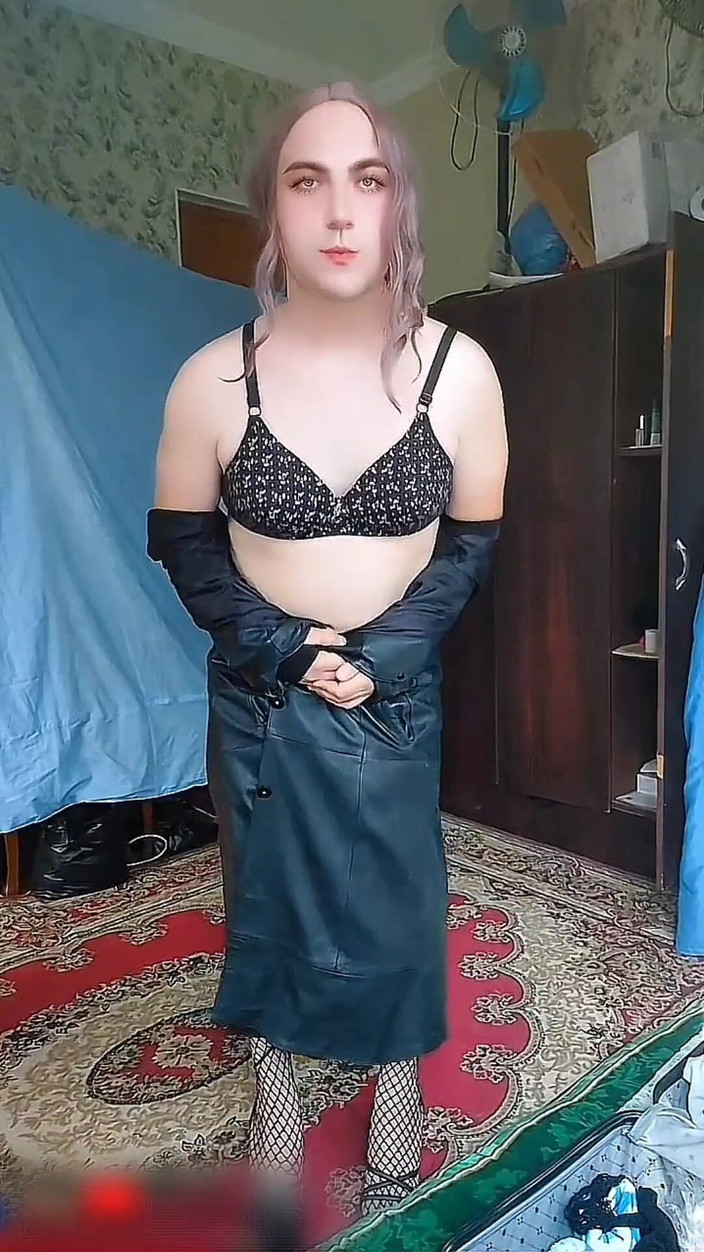 Kitty_Cross: Sissy Big Size Muž Tričko Sexy Mini Hot Děvka Crossdresser...