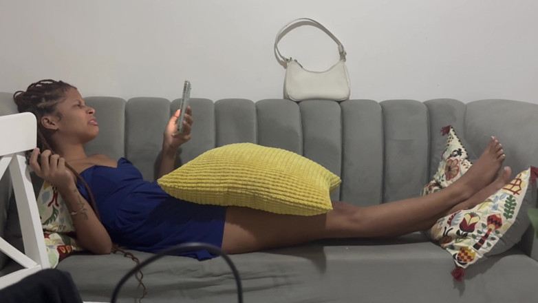 Alex Goes: Petite Ebony Latina Milks Me with Her Soles