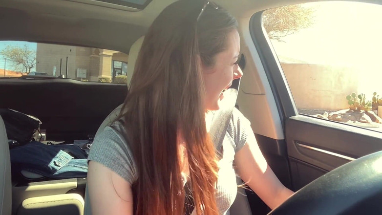 Nadia Foxx: Pancutan mani * malu* keras dalam drive starbucks thru (kawalan nafsu bahagian 2)