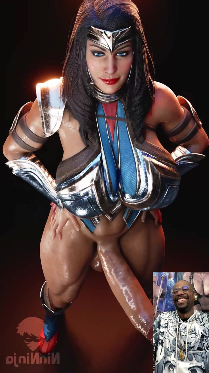 L6RD7BLU3 FUTA: Transgender själv suger sin smaskiga kuk, lårknull, wonder woman kuk...