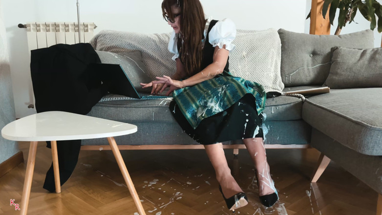 BONDAGE KINK - KINKY ROPES: Dirndl From Tyrol-cock Harassment to the Slutty Assistant