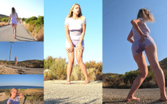 AproductionA: Wetting Sweatpants and Panties on a Barefoot Morning Walk