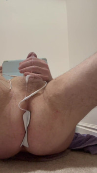 Estim Naked Shaved Cum