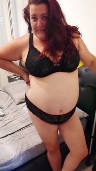 Posing in Black Bra and Panties