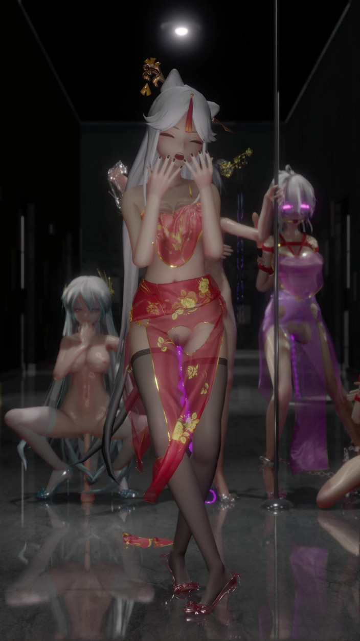 MikuMotion: [mmd] чорна шовкова конденсація, таоюаньська любовна пісня, еротичний стародавній чонсам, кишеня на животі, анальні намистини Сіела