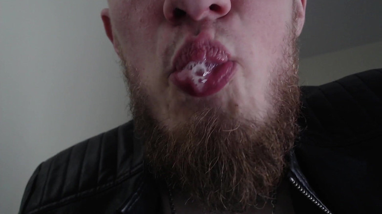 Hunky time: Master in the Leather Jacket Is Drooling
