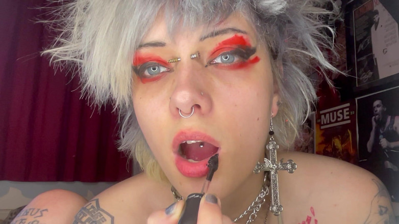 Glitterqueen1999: Fetiș cu ruj Instrucțiuni de masturbare Labă Încurajare masturbare tabu ruj...