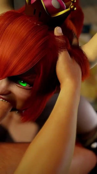 Mario Bowsette Hard Blowjob