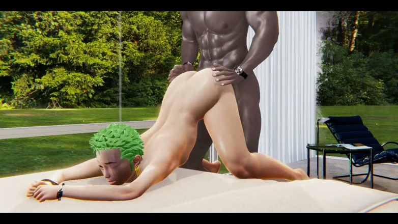 Yaoitube: One Piece Yaoi - Zoro Fucked Hard by a Black Men -...