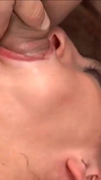 Sexy Brunette Gets Fucked by Three Big Cocks Sucking Their Cocks and Gets Cum on Her Face