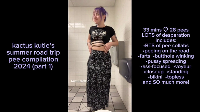 kactus kutie: Letní road trip čůrání kompilace část 1