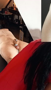 A Slave's Cock Serves as a Pincushion