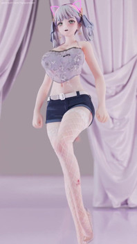 [mmd] Naruto Tide Imashio aoa - Heart Qi b ultra shorts en bolsillos de striptease en el bolsillo del vientre